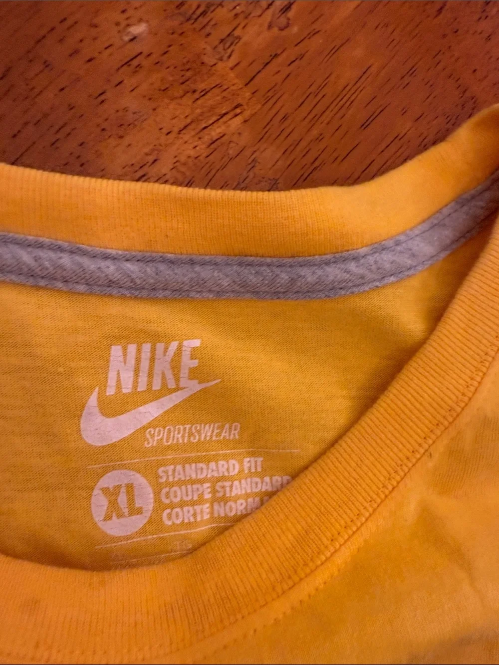 Nike Yellow Short Sleeve Tee with Blue 